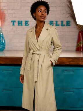Vintage Rain Shedder Women's Tan Trench Coat, Fully Lined